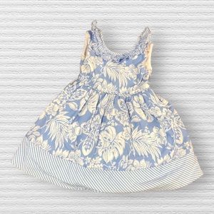 Savannah Girls Blue Floral Party Dress